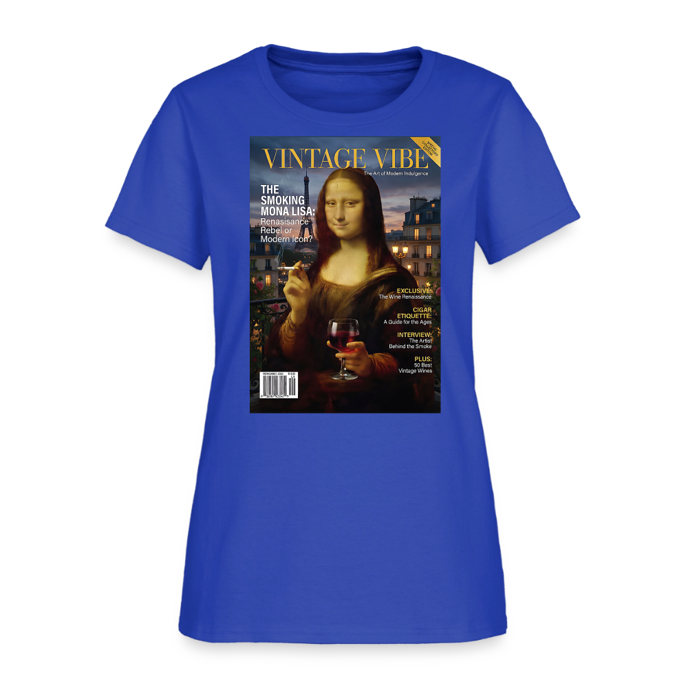 A Smoking Mona Lisa - royal blue