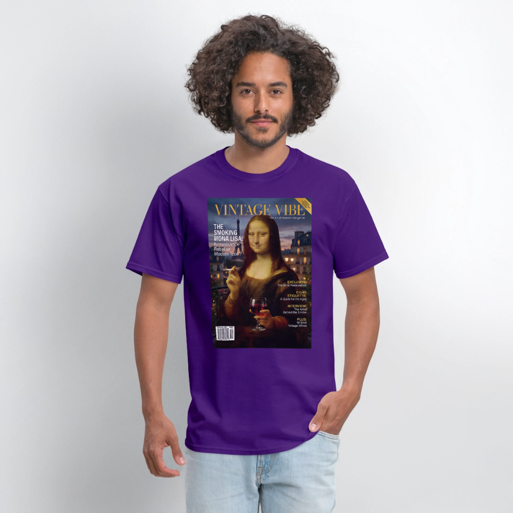A Smoking Mona Lisa - purple