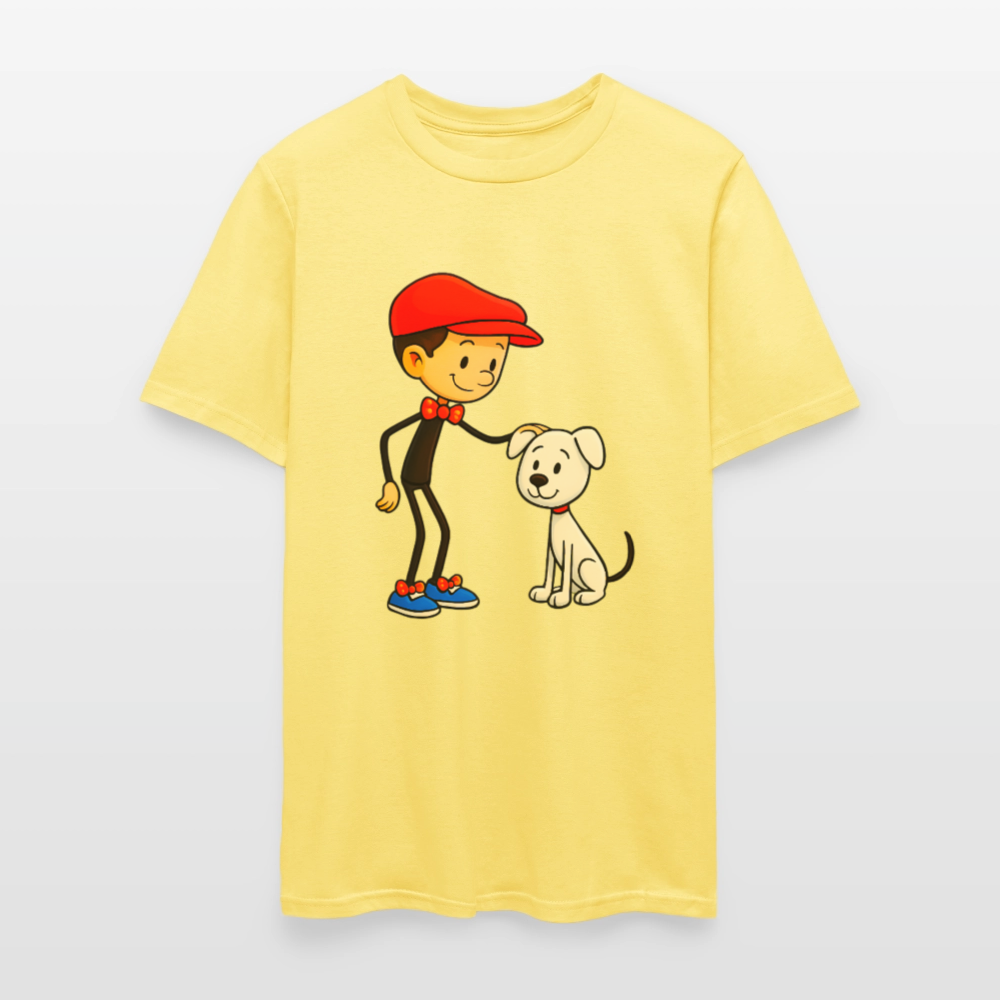 A Dog And His Best Friend - cornsilk