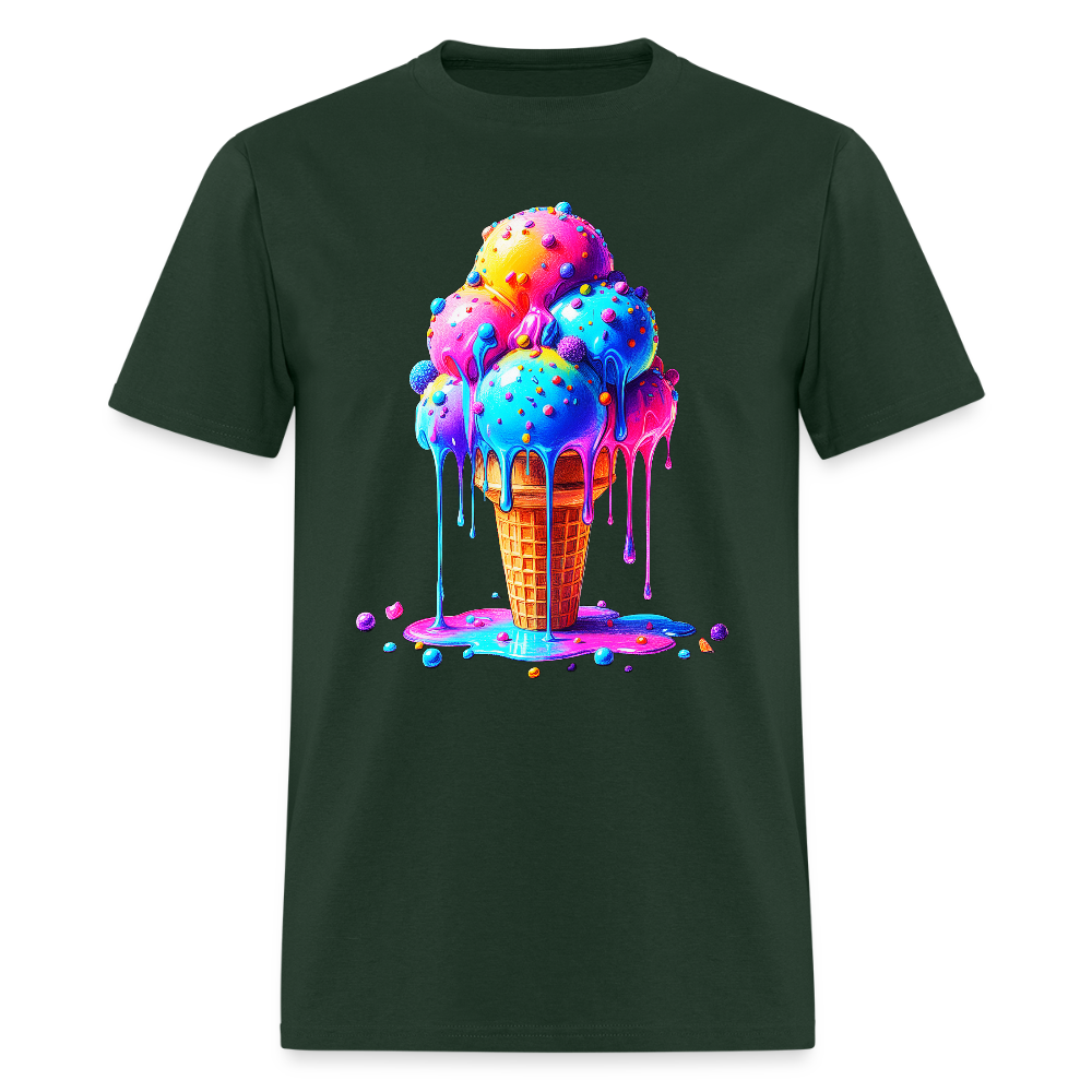 Melting Rainbow - forest green