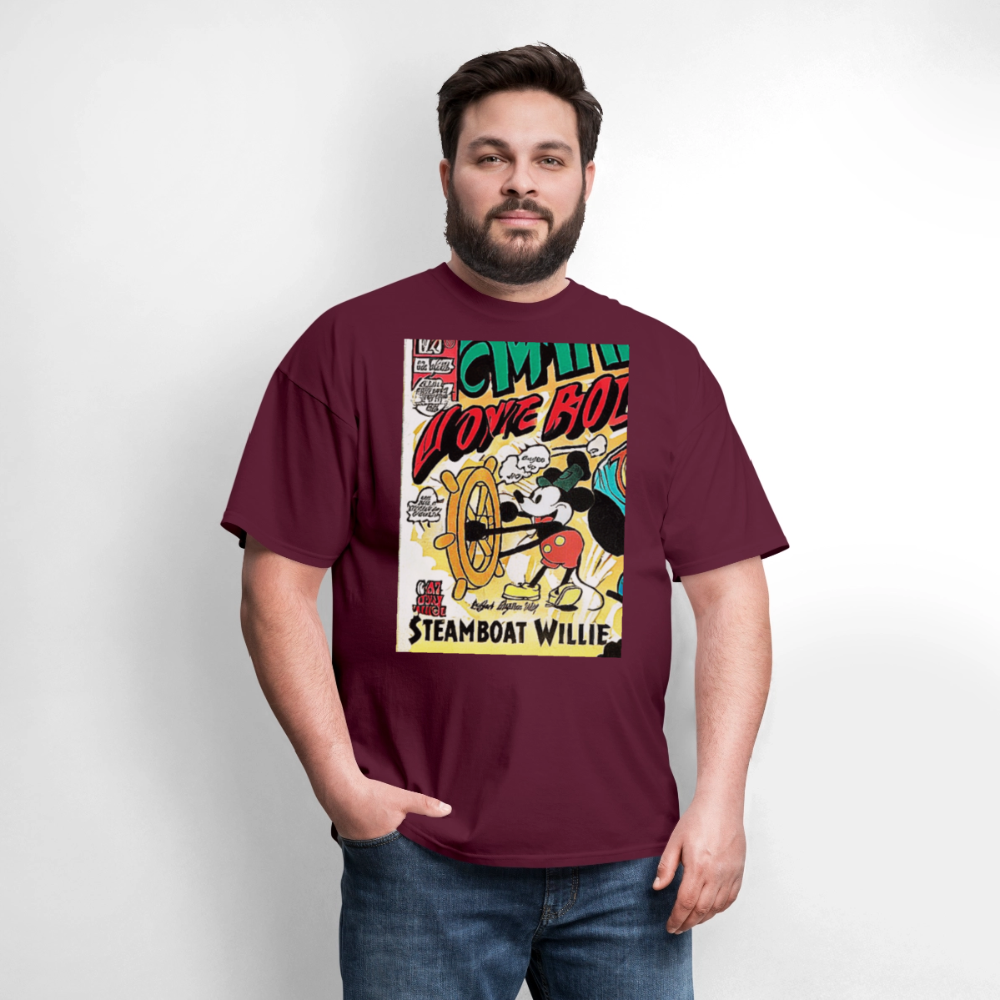 Steamboat Willie - burgundy