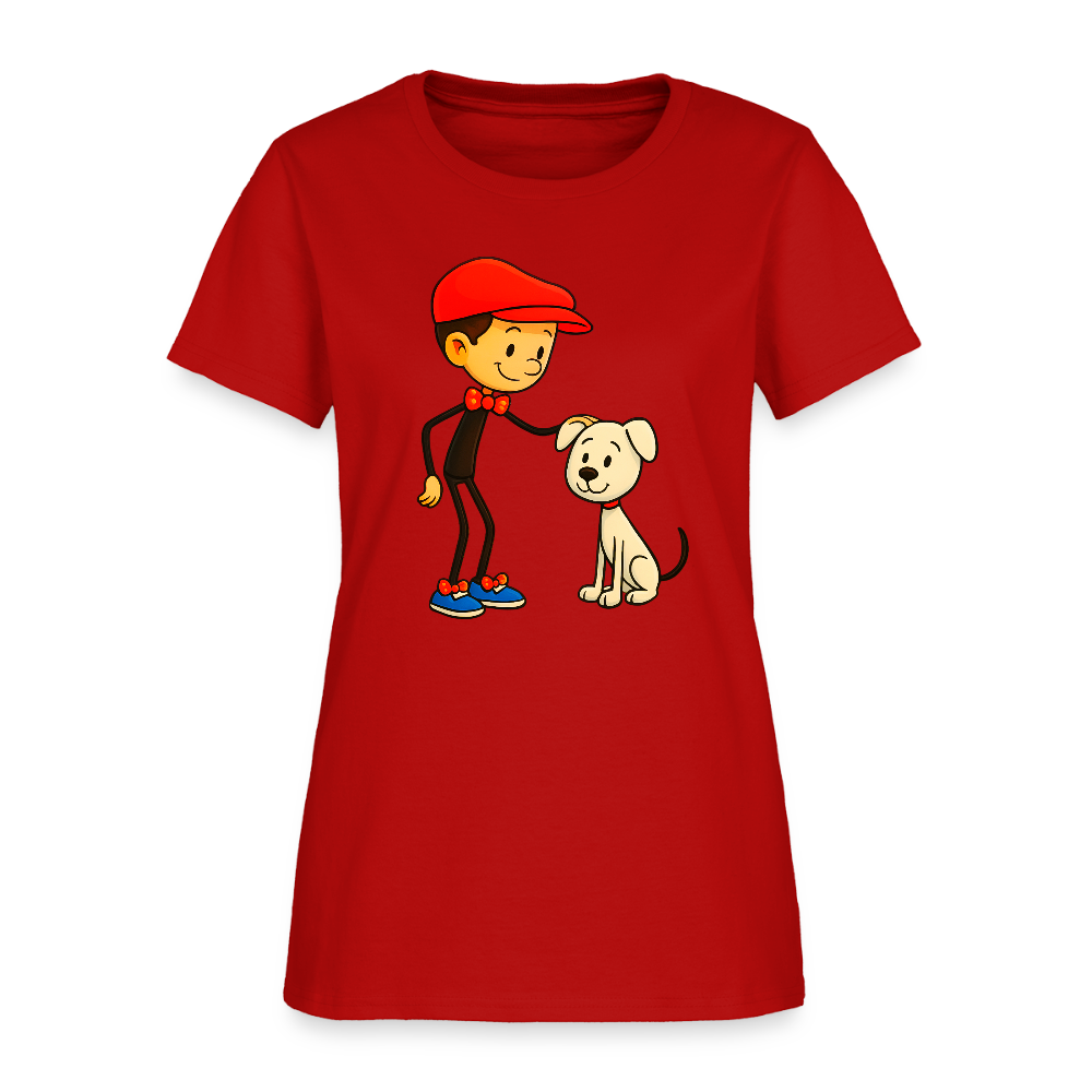 Dog And His Best Friend - red