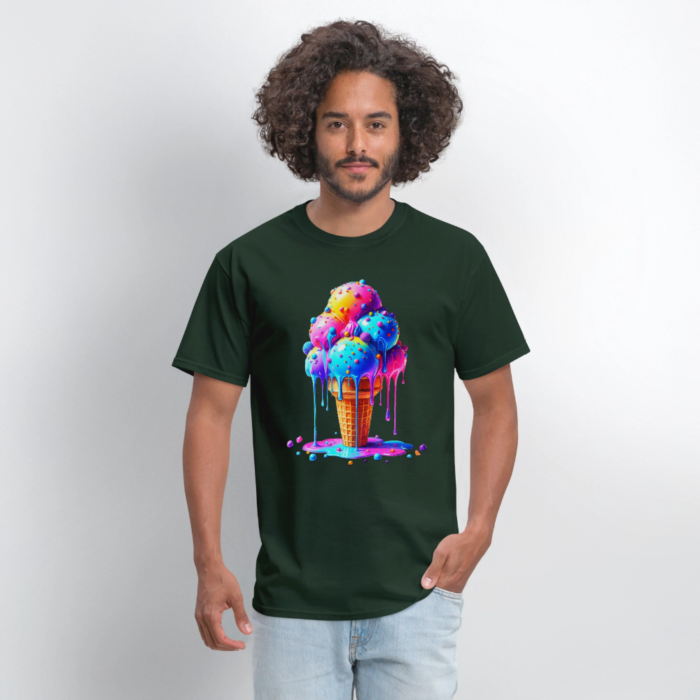 Melting Rainbow - forest green