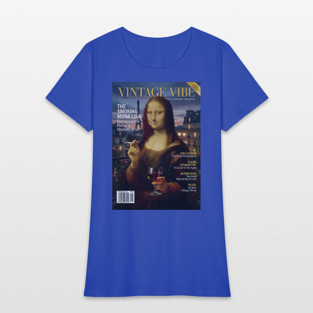 A Smoking Mona Lisa - royal blue