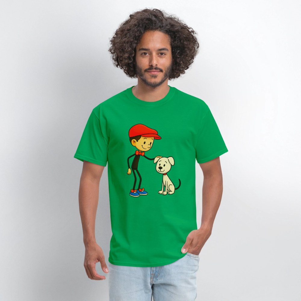 Dog And His Best Friend - bright green