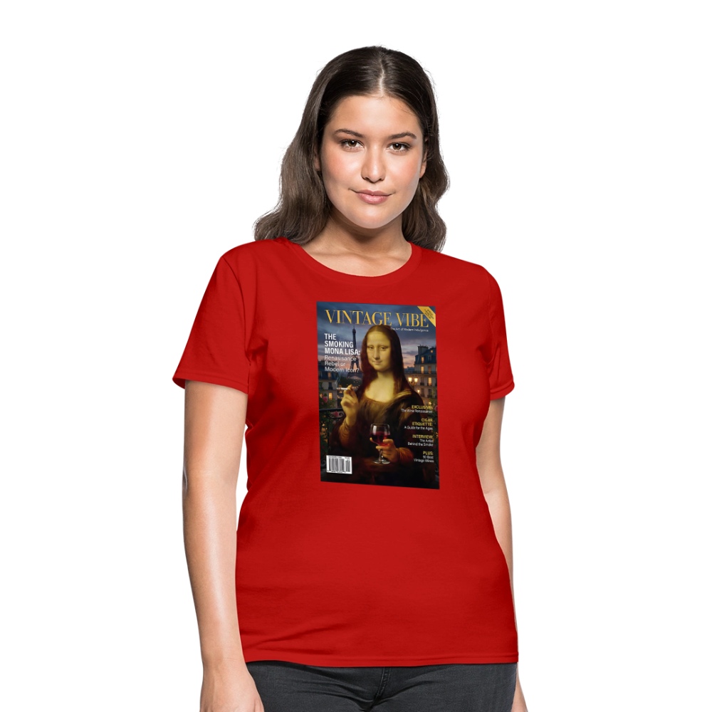 A Smoking Mona Lisa - red