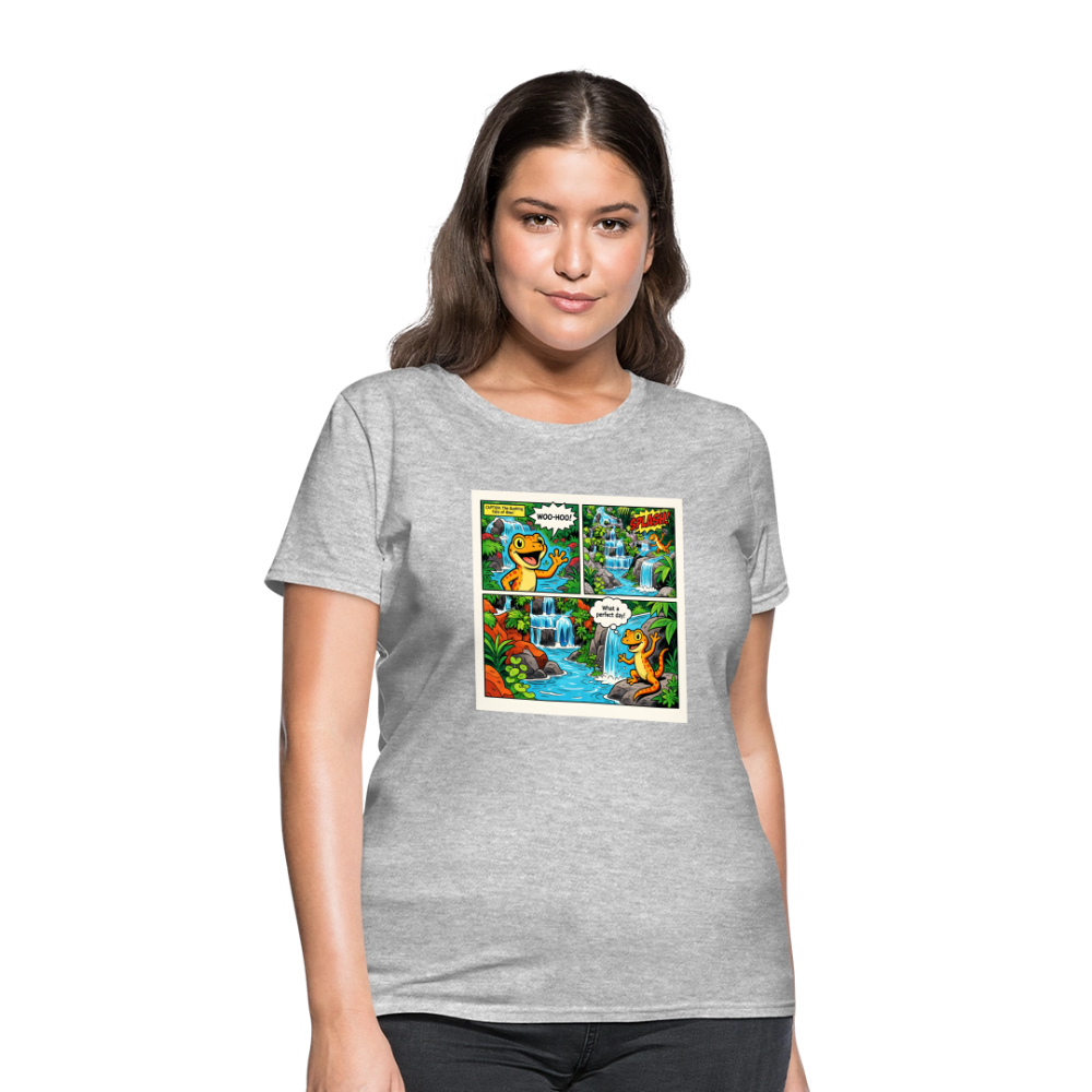 Comic Lizard - heather gray