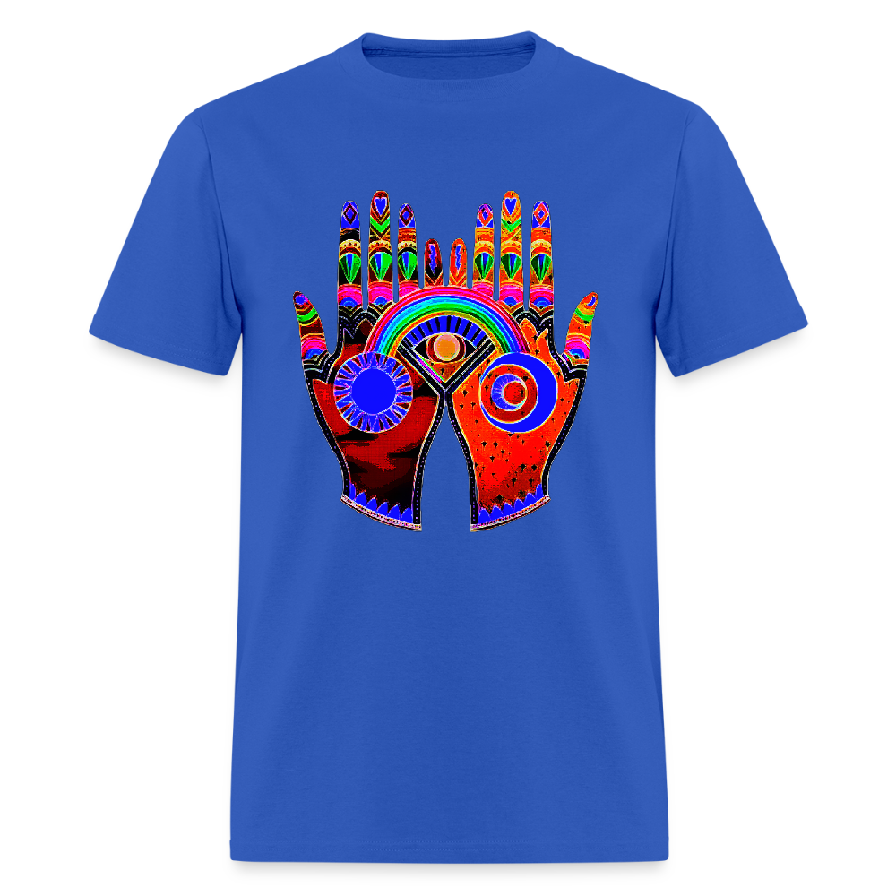 Open Hands - royal blue