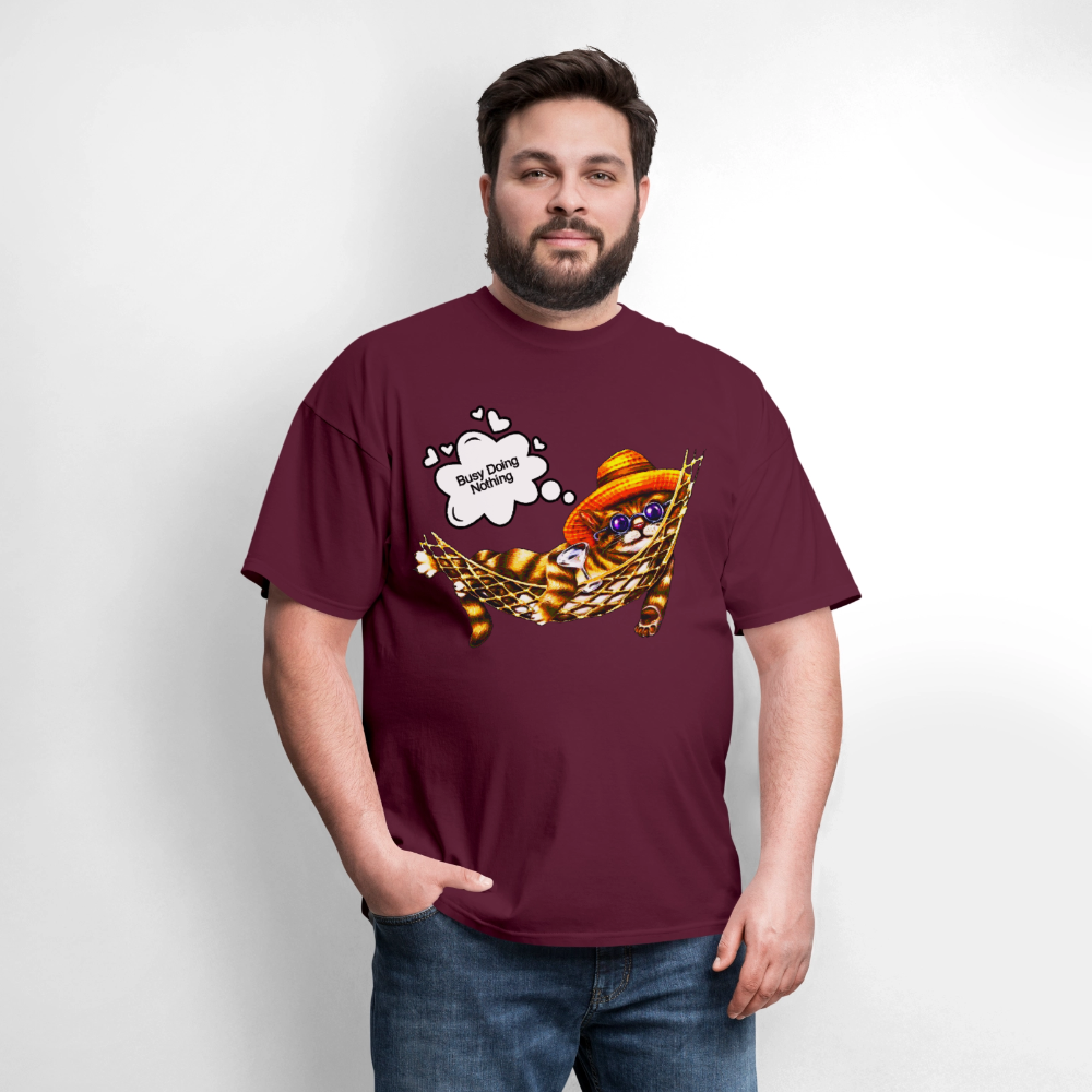 Busy Doing Nothing - burgundy