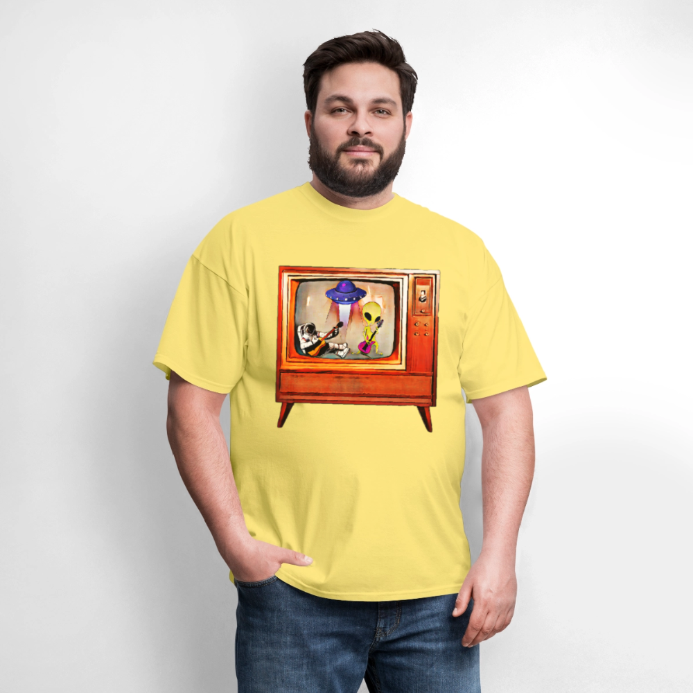 Rocking Astronaut and Alien - cornsilk