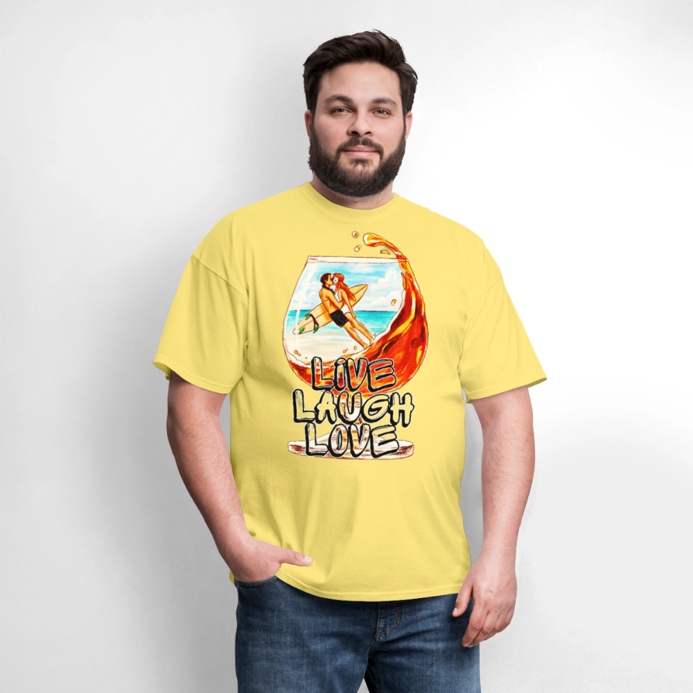 Live, Laugh, Love - cornsilk