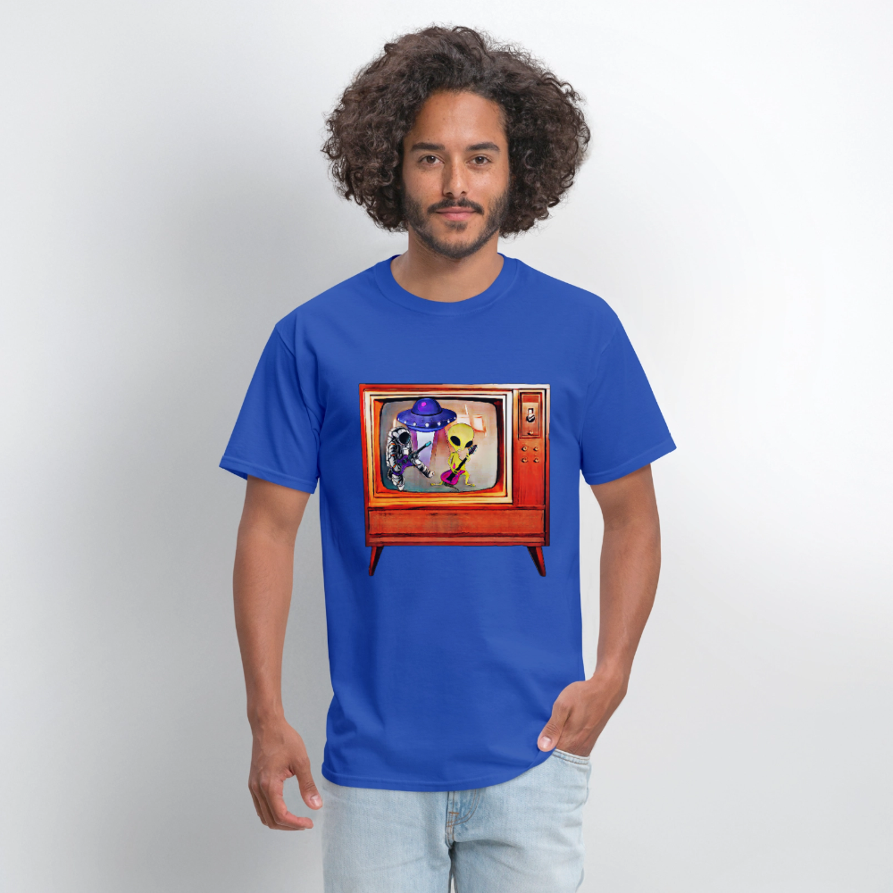 Rocking Astronaut and Alien #2 - royal blue