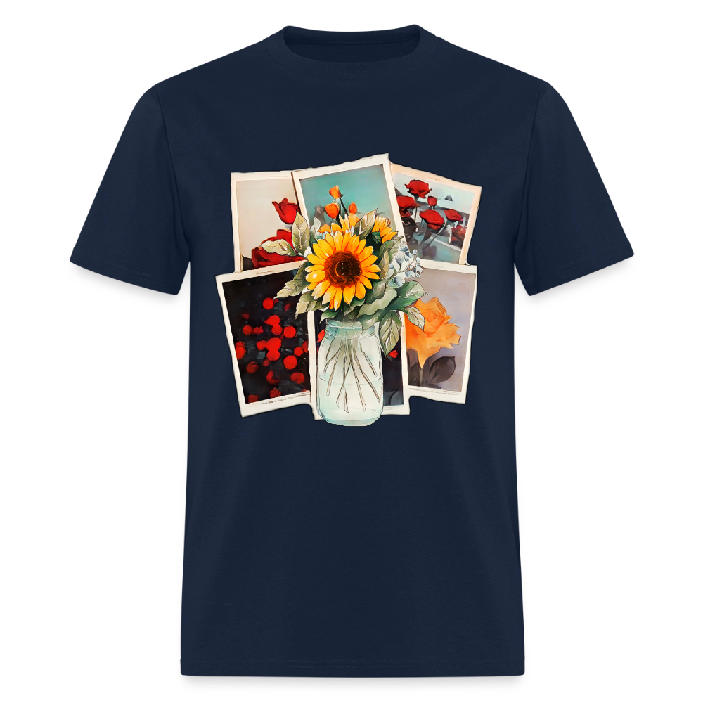 Flowers - navy