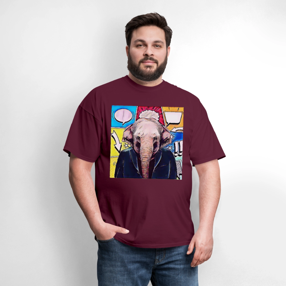 Elephant Party - burgundy