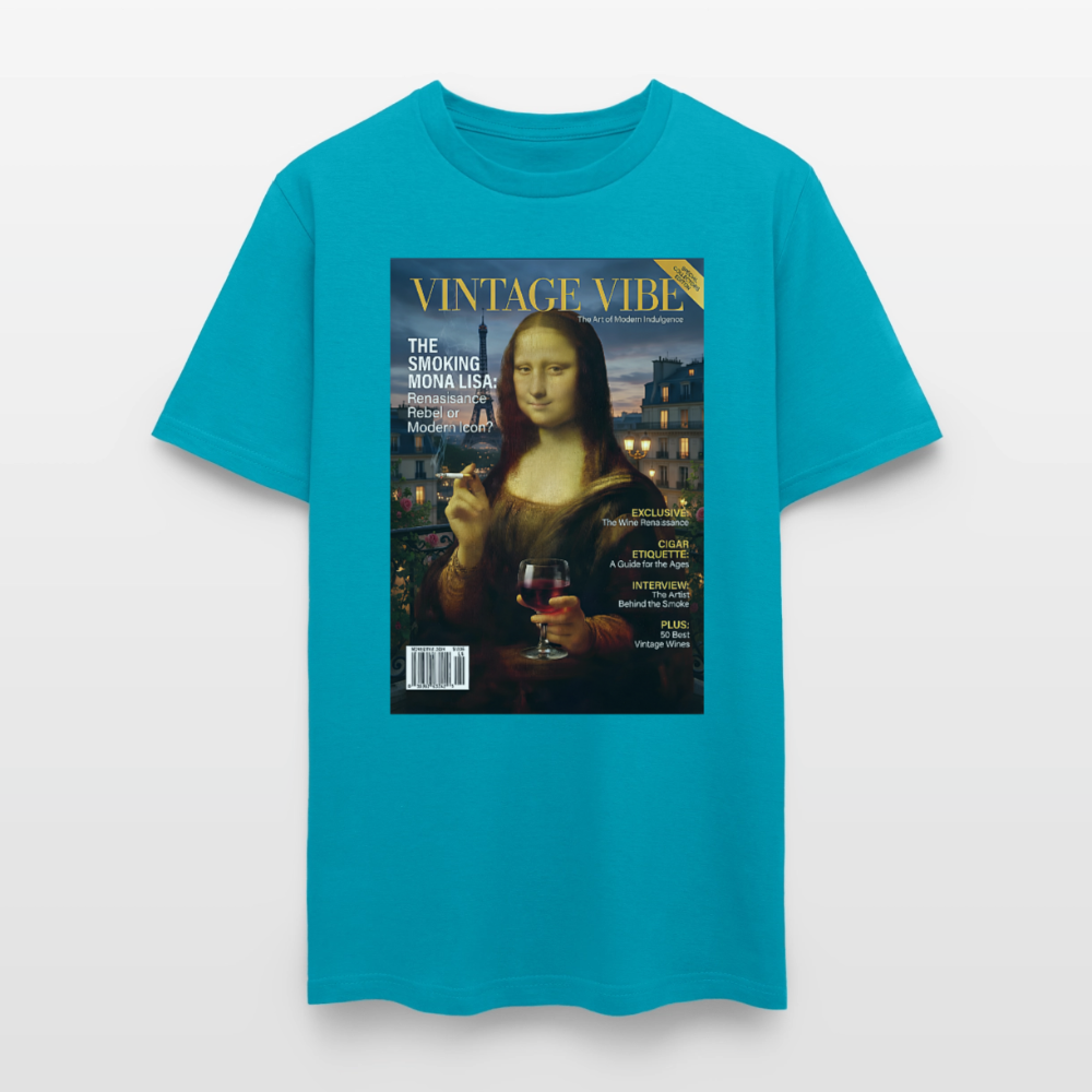A Smoking Mona Lisa - turquoise