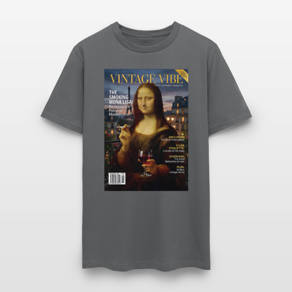 A Smoking Mona Lisa - charcoal