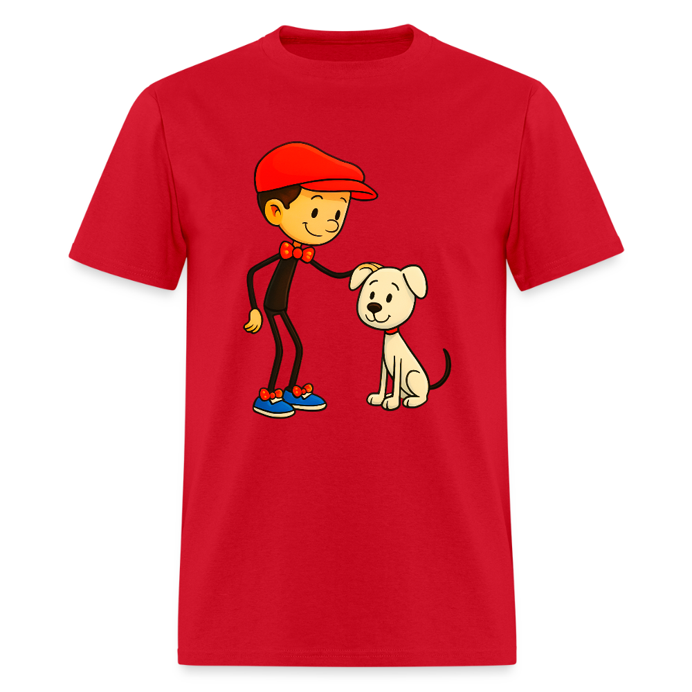 Dog And His Best Friend - red