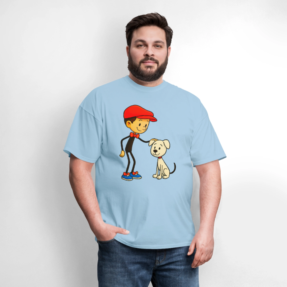 Dog And His Best Friend - powder blue