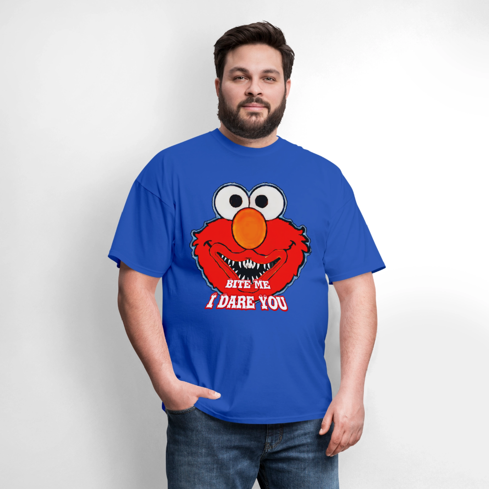 Bite Me Elmo - royal blue