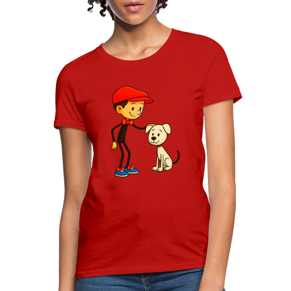 Dog And His Best Friend - red