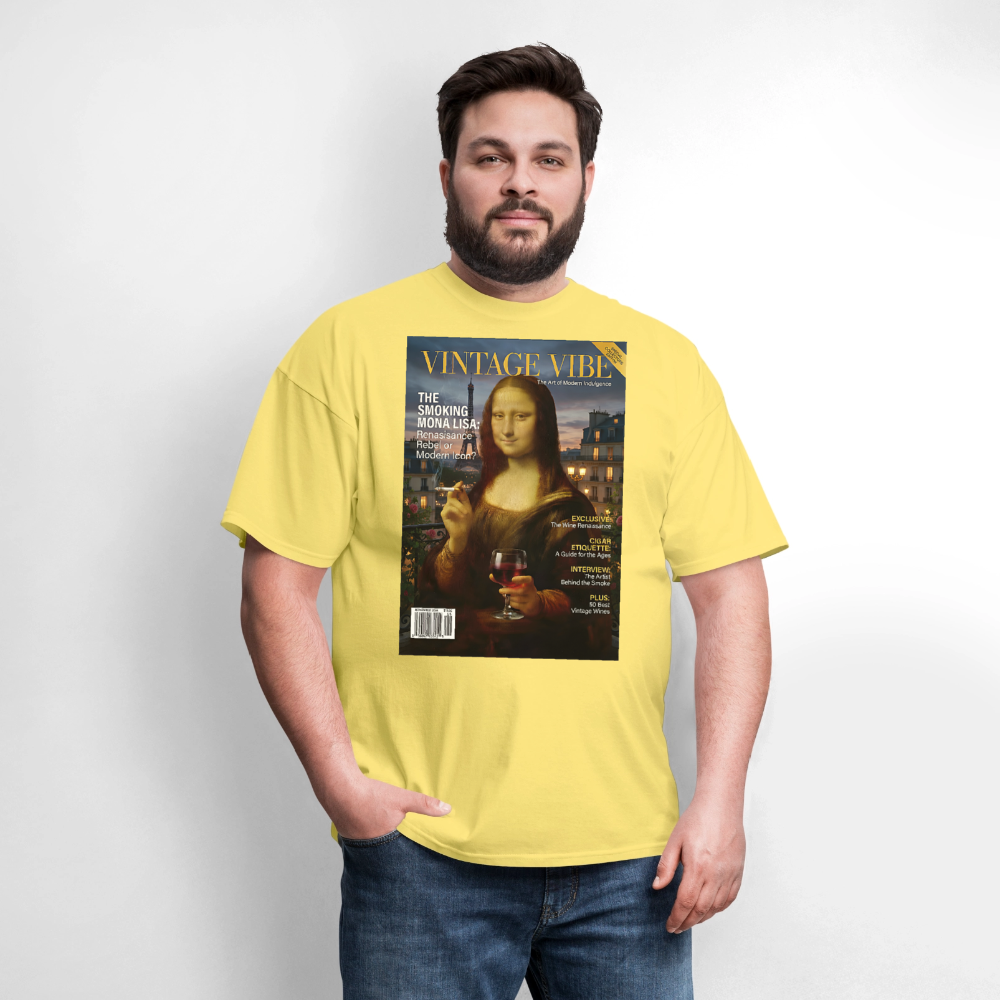 A Smoking Mona Lisa - cornsilk