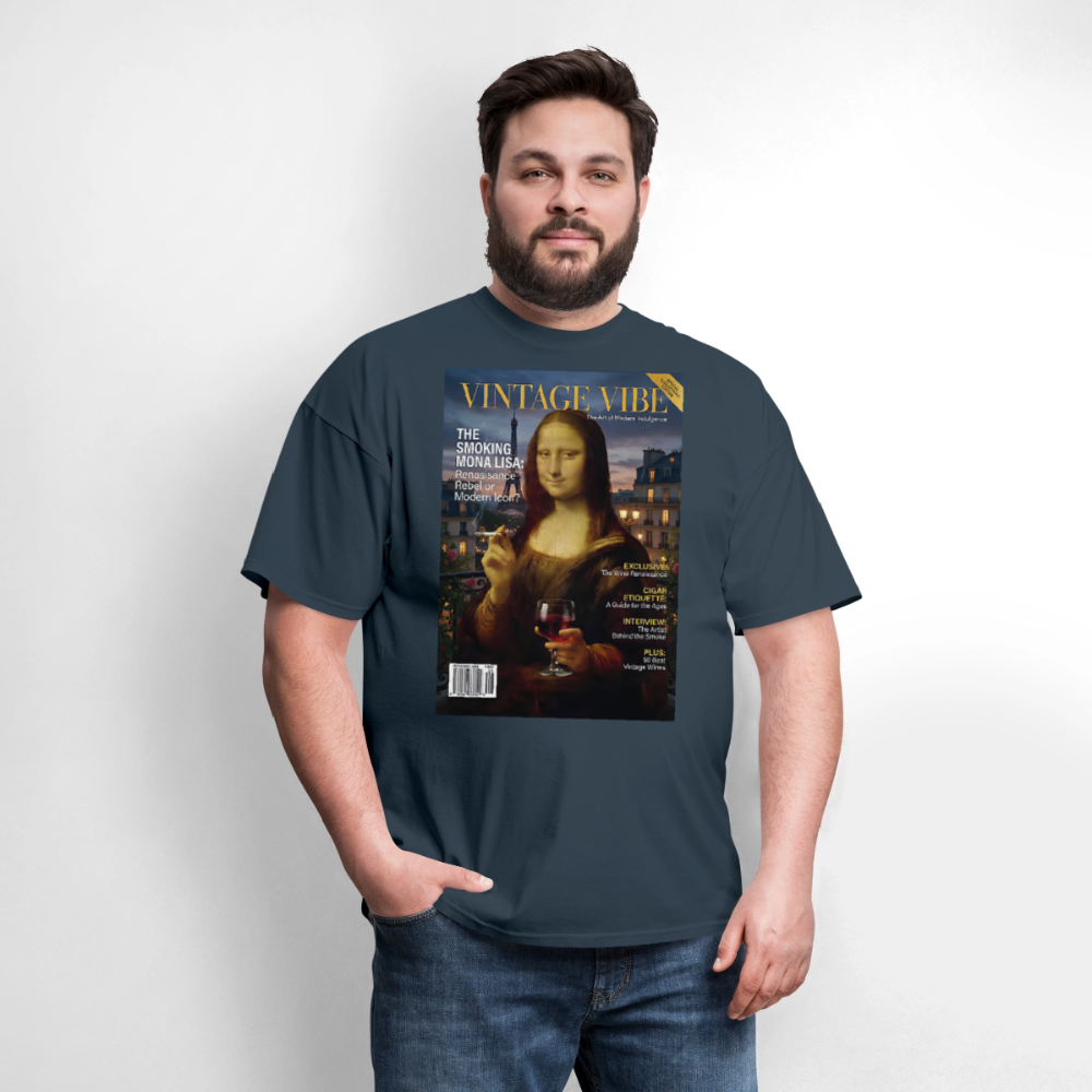 A Smoking Mona Lisa -  blue dusk