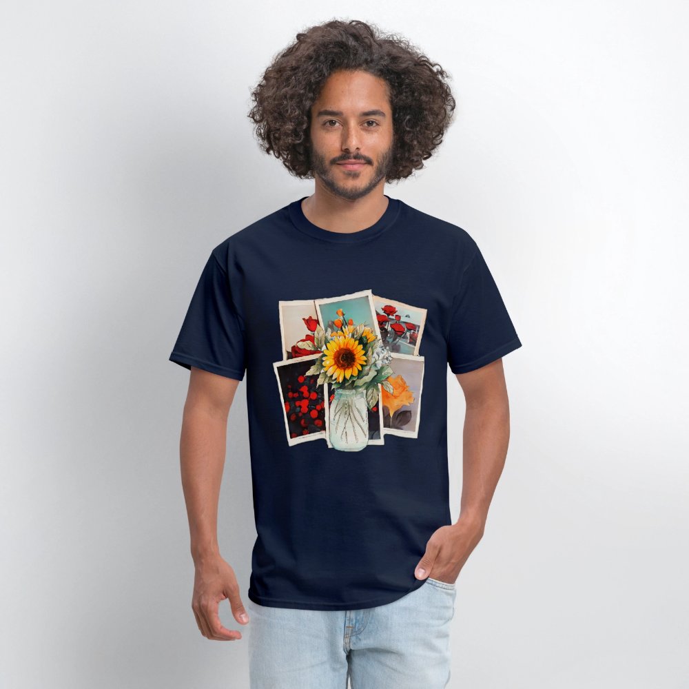 Flowers - navy