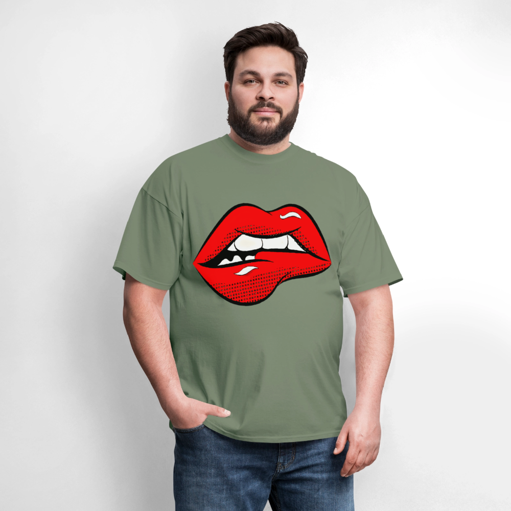 Lips - military green