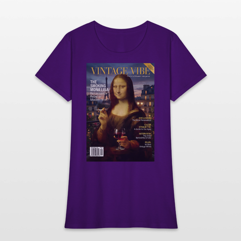 A Smoking Mona Lisa - purple