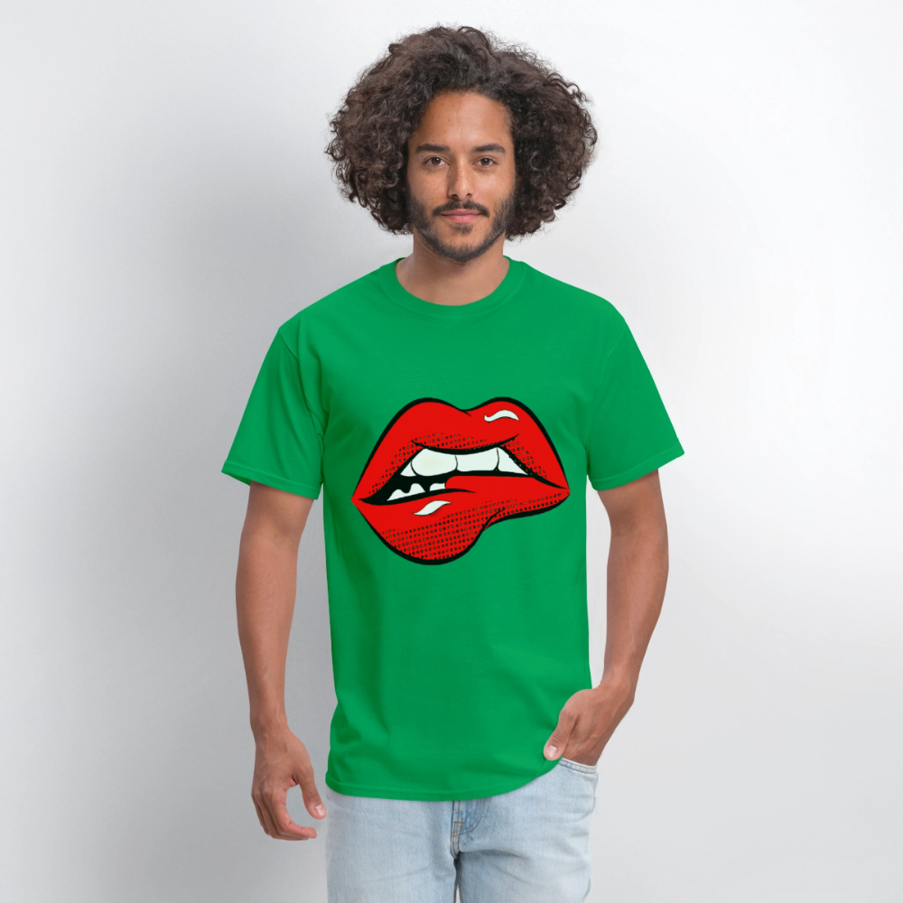 Lips - bright green