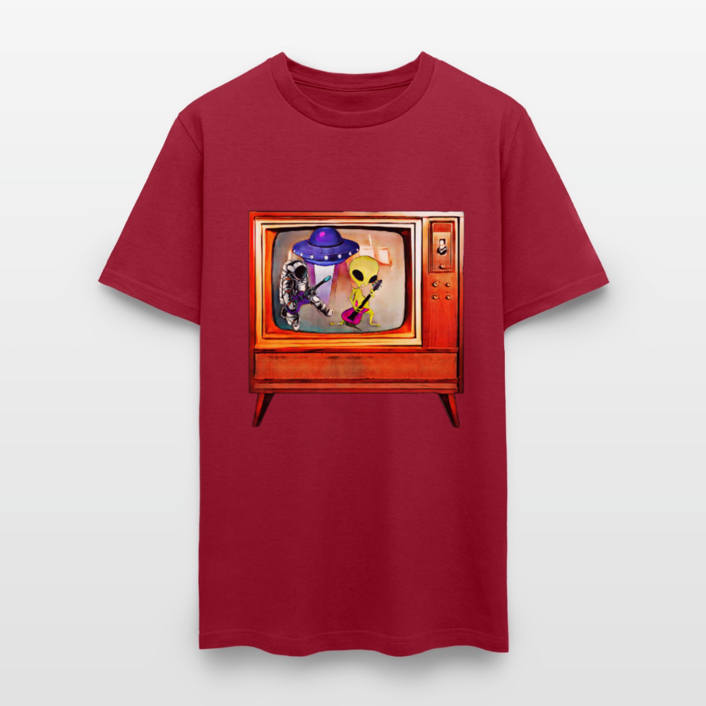 Rocking Astronaut and Alien #2 - dark red