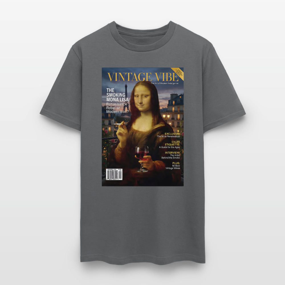 A Smoking Mona Lisa - charcoal