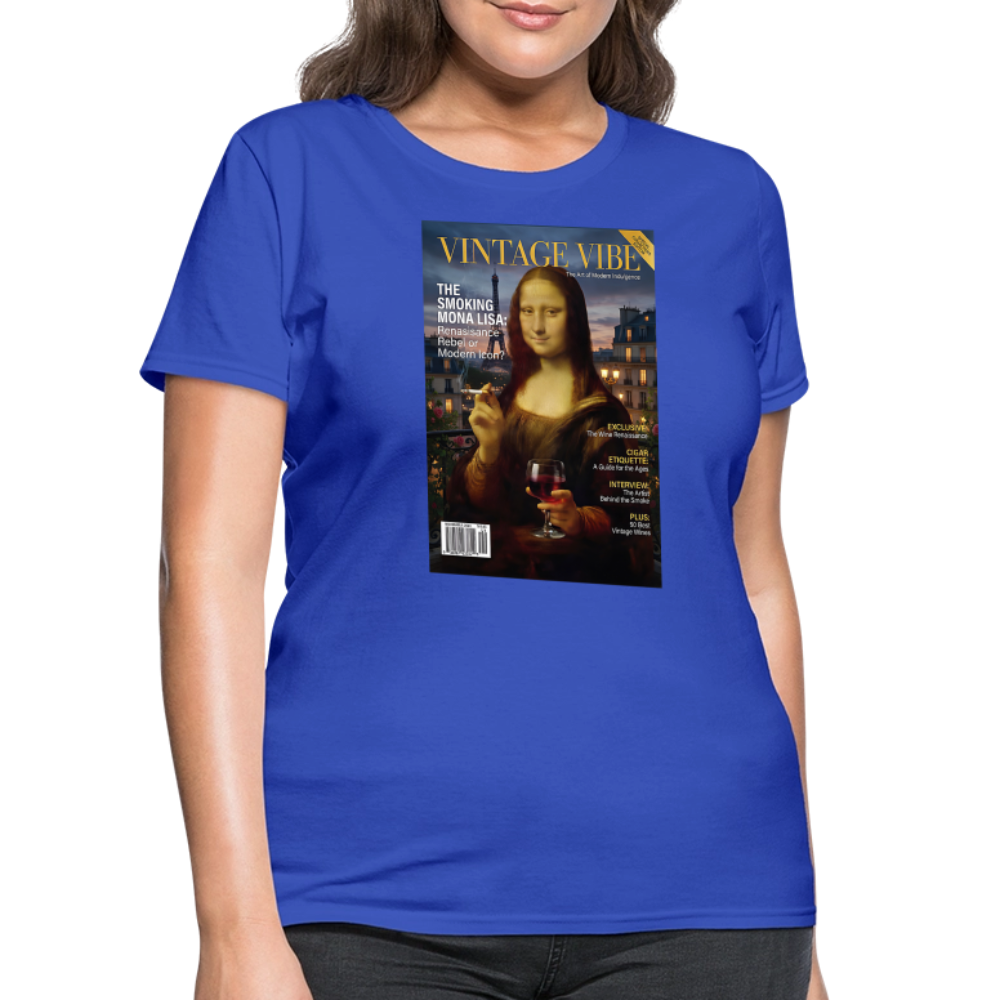 A Smoking Mona Lisa - royal blue