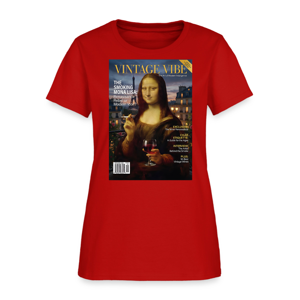 A Smoking Mona Lisa - red