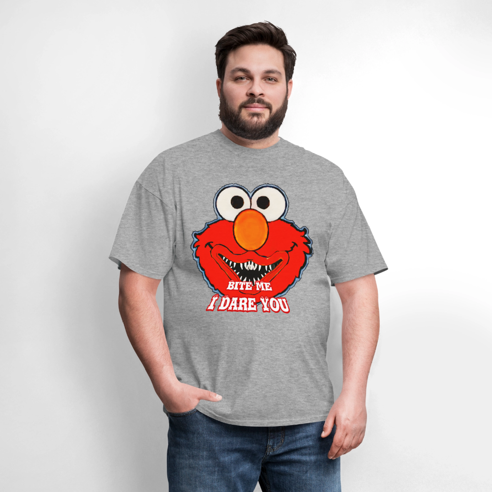 Bite Me Elmo - heather gray