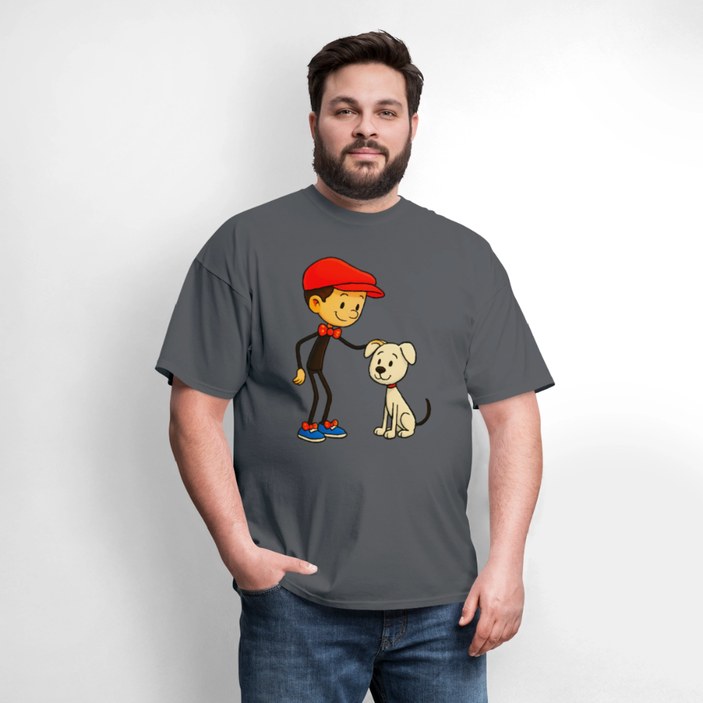 Dog And His Best Friend - charcoal