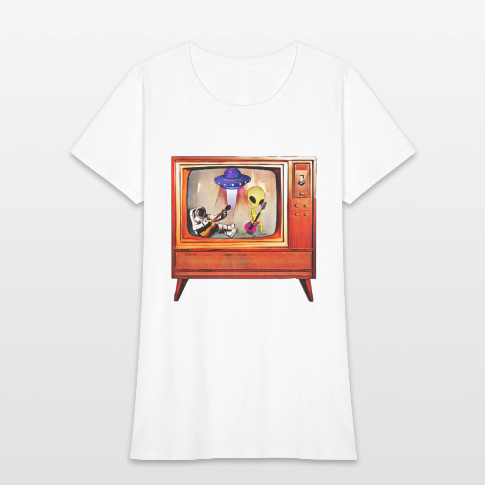 Rocking Astronaut and Alien - white