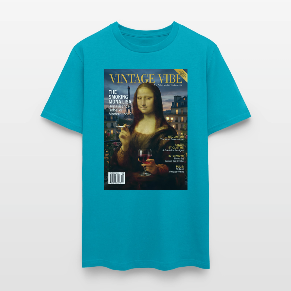 A Smoking Mona Lisa - turquoise