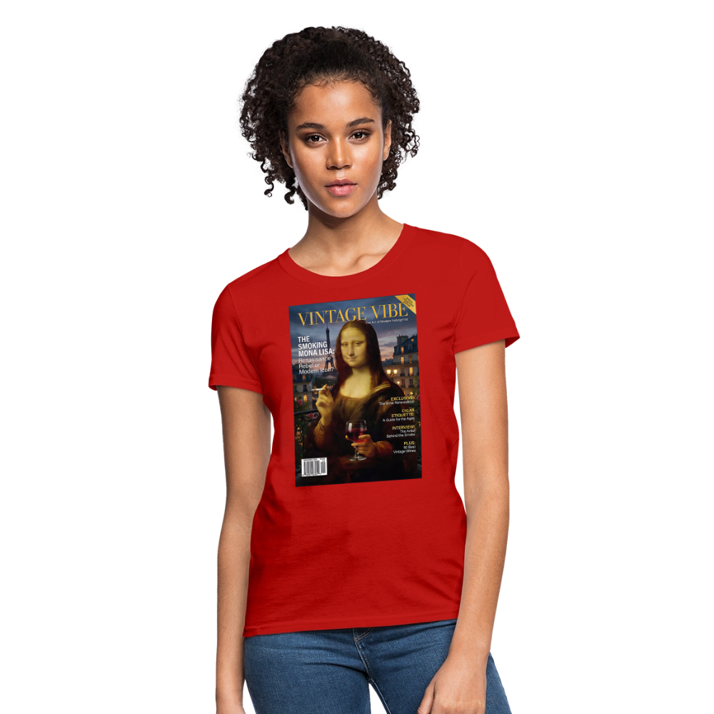 A Smoking Mona Lisa - red