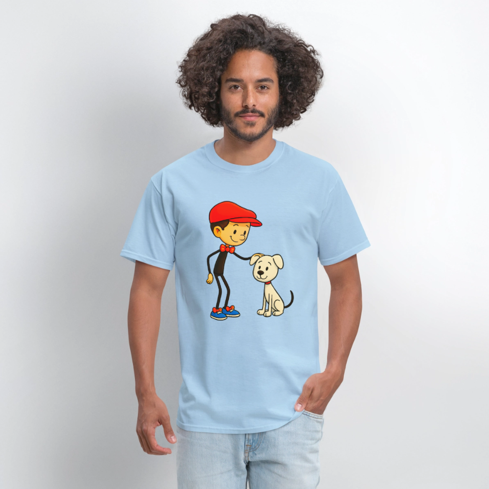 Dog And His Best Friend - powder blue