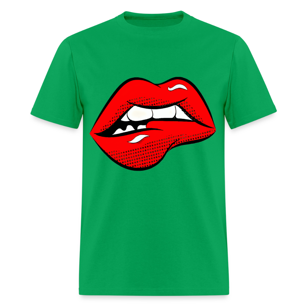 Lips - bright green